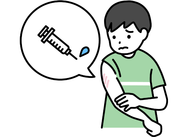 注射部位の異常（腫れや赤みなど）